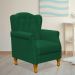 Poltrona Decorativa Para Sala de Estar Yara P02 Suede Verde Musgo - Lyam Decor