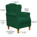 Poltrona Decorativa Para Sala de Estar Yara P02 Suede Verde Musgo - Lyam Decor
