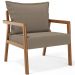 Poltrona Decorativa Para Sala de Estar e Living Alícia L02 Bouclê Bege - Lyam Decor
