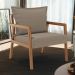 Poltrona Decorativa Para Sala de Estar e Living Alícia L02 Bouclê Bege - Lyam Decor