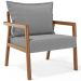 Poltrona Decorativa Para Sala de Estar e Living Alícia L02 Bouclê Cinza - Lyam Decor
