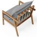 Poltrona Decorativa Para Sala de Estar e Living Alícia L02 Bouclê Cinza - Lyam Decor
