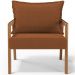 Poltrona Decorativa Para Sala de Estar e Living Alícia L02 Bouclê Terracota - Lyam Decor