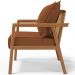 Poltrona Decorativa Para Sala de Estar e Living Alícia L02 Bouclê Terracota - Lyam Decor