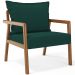 Poltrona Decorativa Para Sala de Estar e Living Alícia L02 Bouclê Verde - Lyam Decor