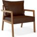 Poltrona Decorativa Para Sala de Estar e Living Alícia L02 Couríssimo Marrom - Lyam Decor