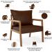 Poltrona Decorativa Para Sala de Estar e Living Alícia L02 Couríssimo Marrom - Lyam Decor