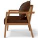 Poltrona Decorativa Para Sala de Estar e Living Alícia L02 Couríssimo Marrom - Lyam Decor