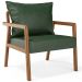 Poltrona Decorativa Para Sala de Estar e Living Alícia L02 Couríssimo Verde Musgo - Lyam Decor