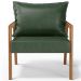 Poltrona Decorativa Para Sala de Estar e Living Alícia L02 Couríssimo Verde Musgo - Lyam Decor