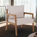 Poltrona Decorativa Para Sala de Estar e Living Alícia L02 Linho Bege - Lyam Decor