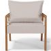 Poltrona Decorativa Para Sala de Estar e Living Alícia L02 Linho Bege - Lyam Decor