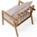 Poltrona Decorativa Para Sala de Estar e Living Alícia L02 Linho Bege - Lyam Decor