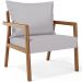 Poltrona Decorativa Para Sala de Estar e Living Alícia L02 Linho Cinza - Lyam Decor