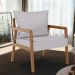 Poltrona Decorativa Para Sala de Estar e Living Alícia L02 Linho Cinza - Lyam Decor