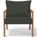 Poltrona Decorativa Para Sala de Estar e Living Alícia L02 Linho Verde Musgo - Lyam Decor