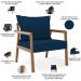 Poltrona Decorativa Para Sala de Estar e Living Alícia L02 Suede Azul Marinho - Lyam Decor