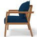 Poltrona Decorativa Para Sala de Estar e Living Alícia L02 Suede Azul Marinho - Lyam Decor