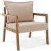 Poltrona Decorativa Para Sala de Estar e Living Alícia L02 Suede Bege - Lyam Decor
