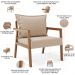Poltrona Decorativa Para Sala de Estar e Living Alícia L02 Suede Bege - Lyam Decor