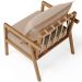 Poltrona Decorativa Para Sala de Estar e Living Alícia L02 Suede Bege - Lyam Decor