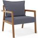 Poltrona Decorativa Para Sala de Estar e Living Alícia L02 Suede Cinza - Lyam Decor