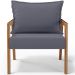 Poltrona Decorativa Para Sala de Estar e Living Alícia L02 Suede Cinza - Lyam Decor