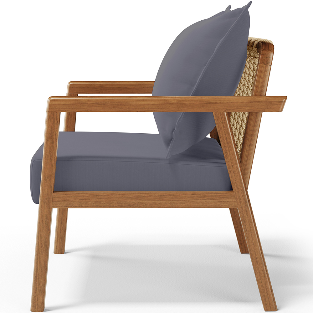 Poltrona Decorativa Para Sala de Estar e Living Alícia L02 Suede Cinza - Lyam Decor