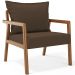 Poltrona Decorativa Para Sala de Estar e Living Alícia L02 Suede Marrom - Lyam Decor