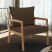 Poltrona Decorativa Para Sala de Estar e Living Alícia L02 Suede Marrom - Lyam Decor