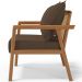 Poltrona Decorativa Para Sala de Estar e Living Alícia L02 Suede Marrom - Lyam Decor
