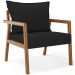 Poltrona Decorativa Para Sala de Estar e Living Alícia L02 Suede Preto - Lyam Decor