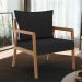 Poltrona Decorativa Para Sala de Estar e Living Alícia L02 Suede Preto - Lyam Decor
