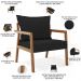Poltrona Decorativa Para Sala de Estar e Living Alícia L02 Suede Preto - Lyam Decor