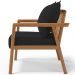 Poltrona Decorativa Para Sala de Estar e Living Alícia L02 Suede Preto - Lyam Decor
