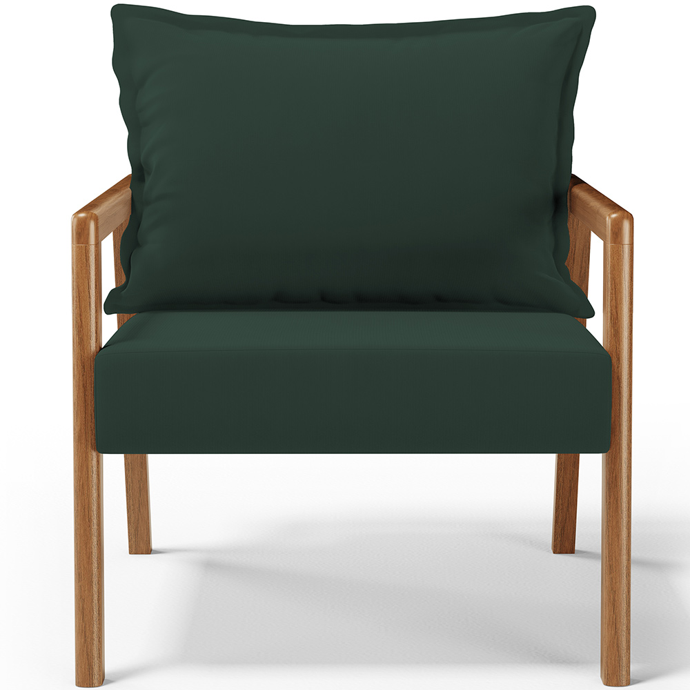 Poltrona Decorativa Para Sala de Estar e Living Alícia L02 Suede Verde Musgo - Lyam Decor