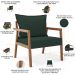 Poltrona Decorativa Para Sala de Estar e Living Alícia L02 Suede Verde Musgo - Lyam Decor