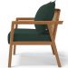 Poltrona Decorativa Para Sala de Estar e Living Alícia L02 Suede Verde Musgo - Lyam Decor