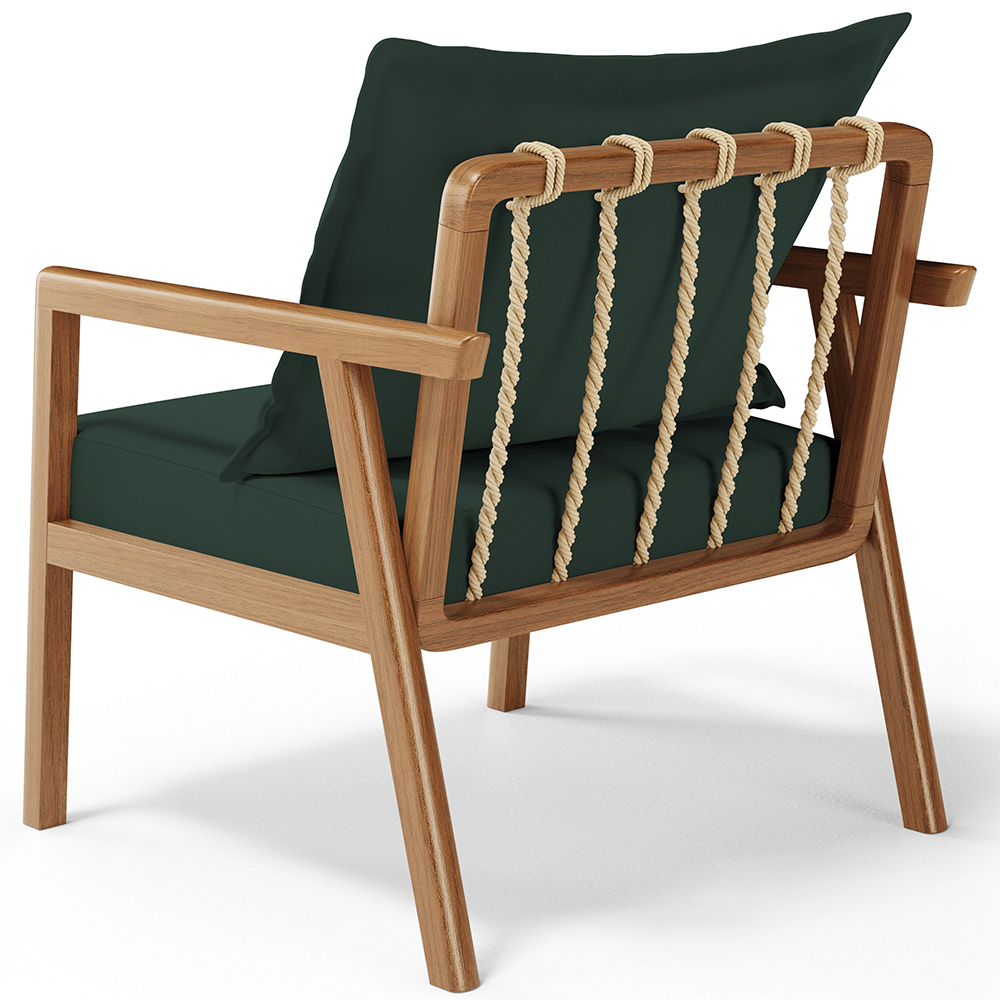 Poltrona Decorativa Para Sala de Estar e Living Alícia L02 Suede Verde Musgo - Lyam Decor