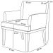 Poltrona Decorativa Para Sala de Estar e Recepção Beatriz W01 Corino Cinza - Lyam Decor