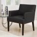 Poltrona Decorativa Para Sala de Estar e Recepção Beatriz W01 Corino Preto - Lyam Decor