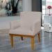 Poltrona Decorativa Para Sala de Estar e Recepção Beatriz W01 Linho Bege - Lyam Decor