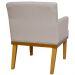 Poltrona Decorativa Para Sala de Estar e Recepção Beatriz W01 Linho Bege - Lyam Decor