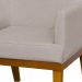 Poltrona Decorativa Para Sala de Estar e Recepção Beatriz W01 Linho Bege - Lyam Decor