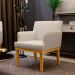 Poltrona Decorativa Para Sala de Estar e Recepção Beatriz W01 Linho Cru - Lyam Decor