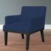 Poltrona Decorativa Para Sala de Estar e Recepção Beatriz W01 Suede Azul Marinho - Lyam Decor