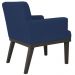 Poltrona Decorativa Para Sala de Estar e Recepção Beatriz W01 Suede Azul Marinho - Lyam Decor