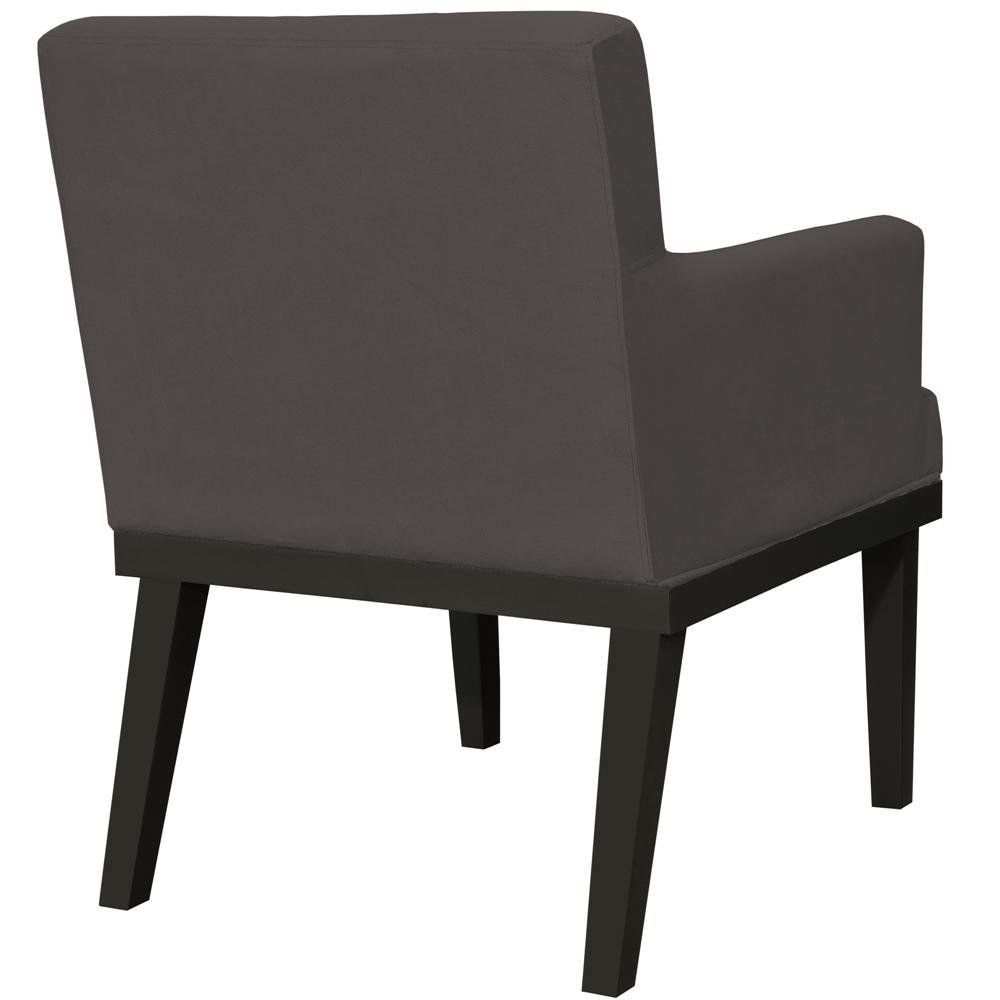 Poltrona Decorativa Para Sala de Estar e Recepção Beatriz W01 Suede Marrom - Lyam Decor