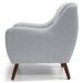 Poltrona Decorativa Para Sala de Estar e Recepção Gooby D02 Linho Cinza D-315 - Lyam Decor