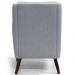 Poltrona Decorativa Para Sala de Estar e Recepção Gooby D02 Linho Cinza D-315 - Lyam Decor
